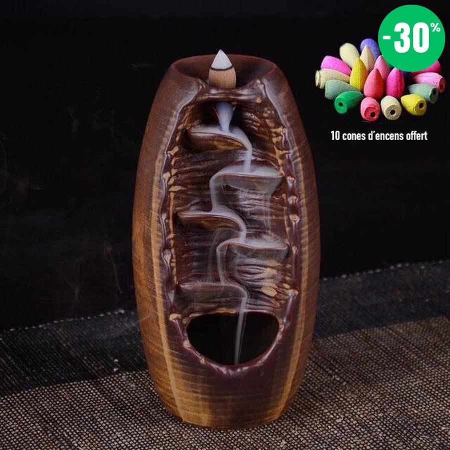 Brûleur d'encens cascade en céramique