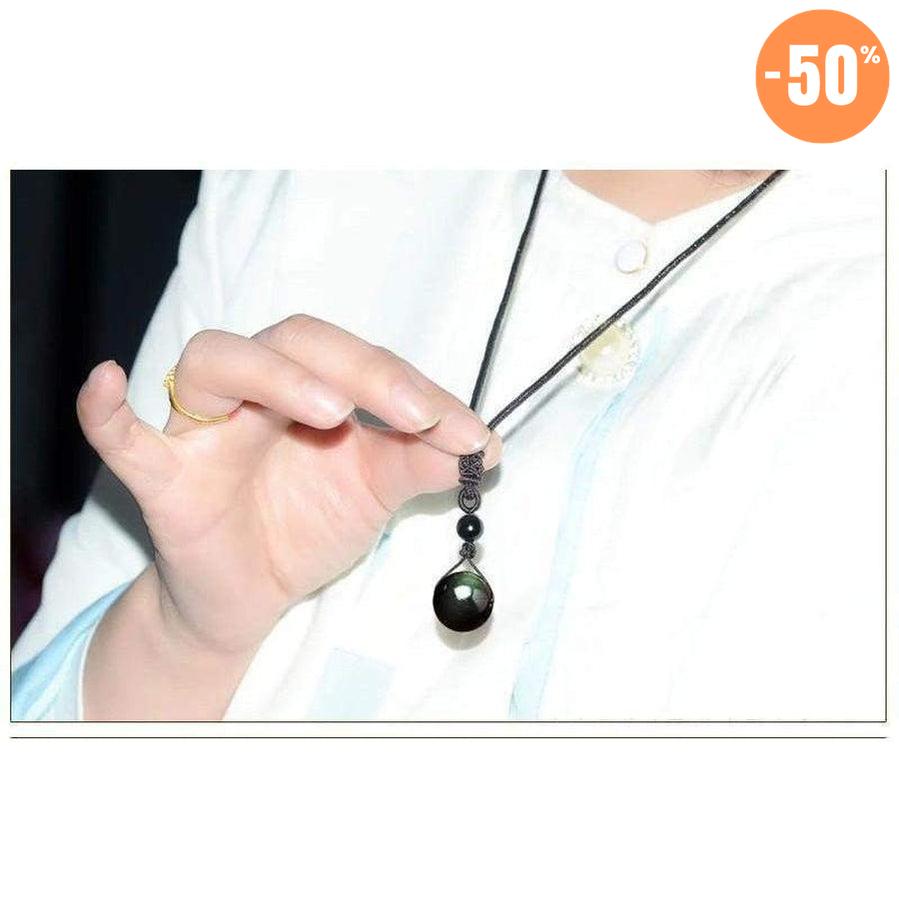 Collier avec pendentif en Obsidienne Oeil Celeste