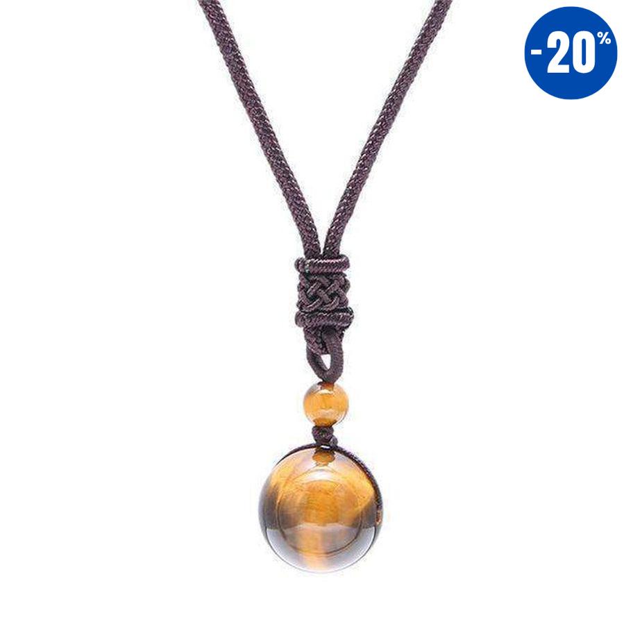 Collier avec pendentif en Oeil de Tigre