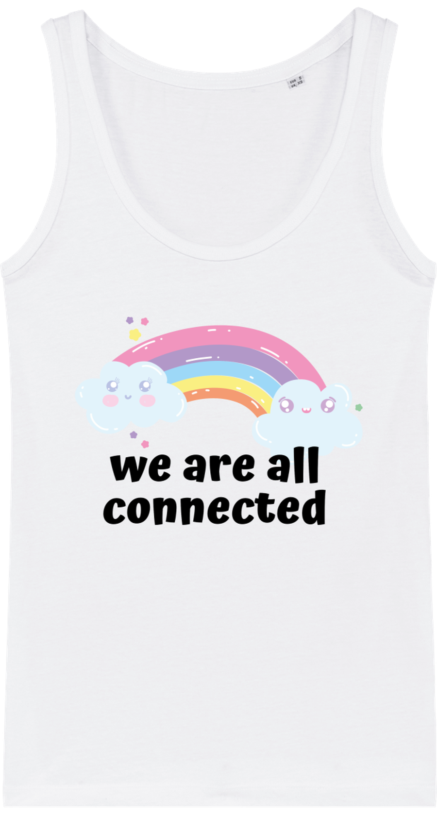 Débardeur en coton bio «We are all connected» pour Femme