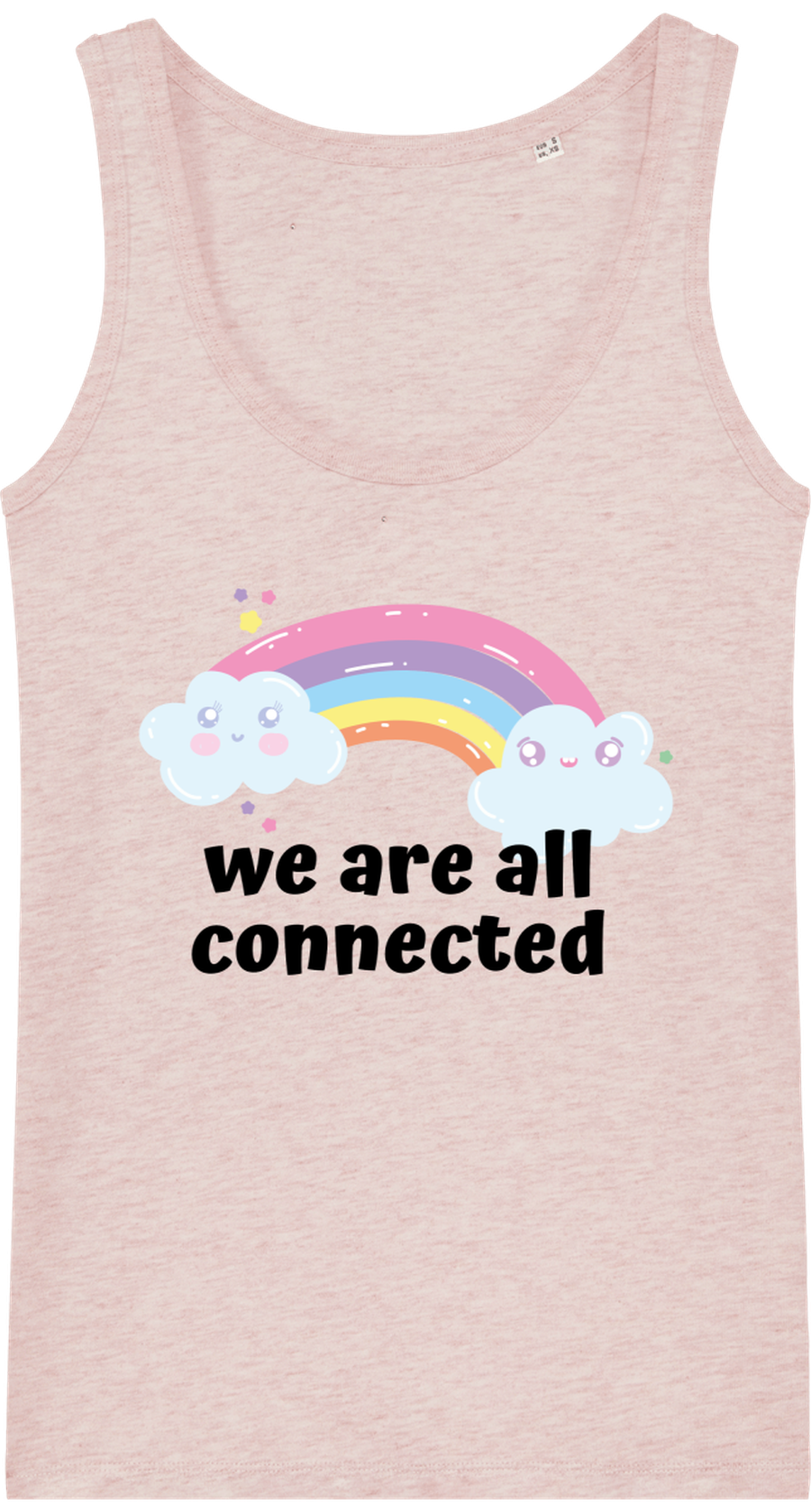 Débardeur en coton bio «We are all connected» pour Femme