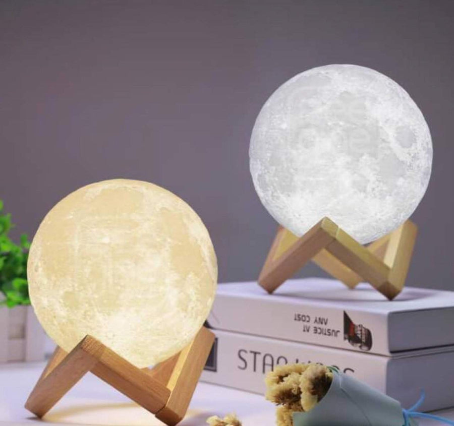 Lampe Lune 3D, 3 Couleurs lampe d'ambiance, veilleuse rechargeable lampe de  chevet enfant, Pour Chambre Salon lampe de décoration, cadeaux pour femme,  Cadeau pour Anniversaire No?l(12CM)