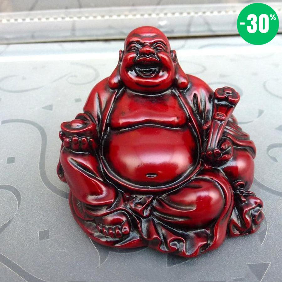 Figurine du Bouddha rieur en résine