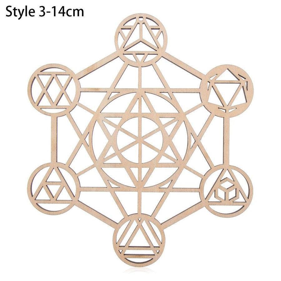 Fleur de vie en bois - différents modèles diamètre 14cm