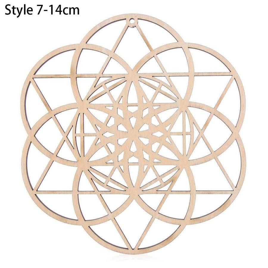 Fleur de vie en bois - différents modèles diamètre 14cm