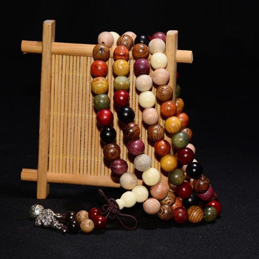 Mala bouddhiste 108 perles en bois de santal
