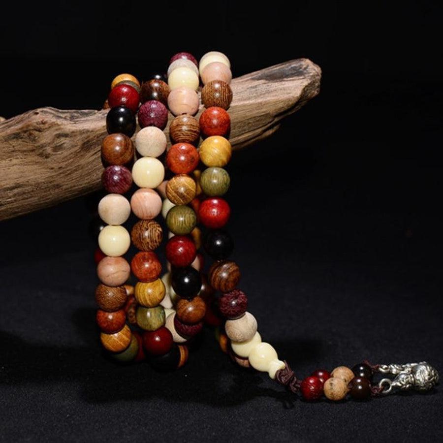 Mala bouddhiste 108 perles en bois de santal