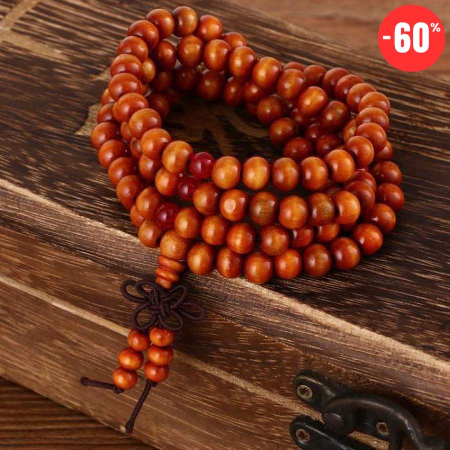 Mala de prière et méditation en bois de Santal
