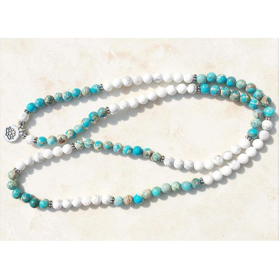 Mala de purification en Howlite & Jaspe Impérial