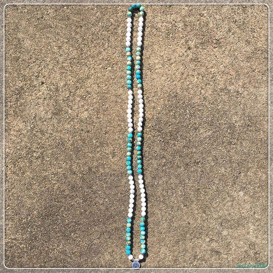 Mala de purification en Howlite & Turquoise