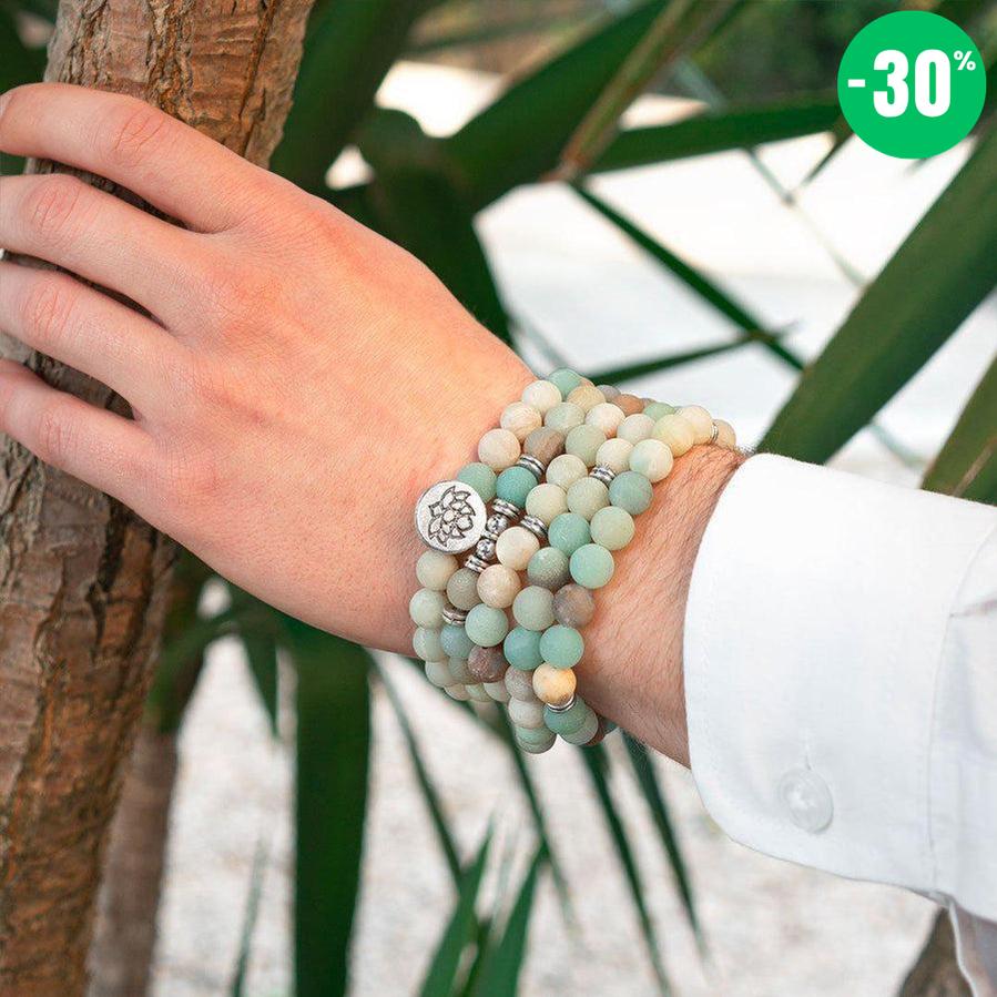 Mala en pierres d'amazonite