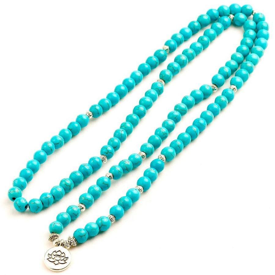 Mala « Fleur de Lotus » en Turquoise véritable