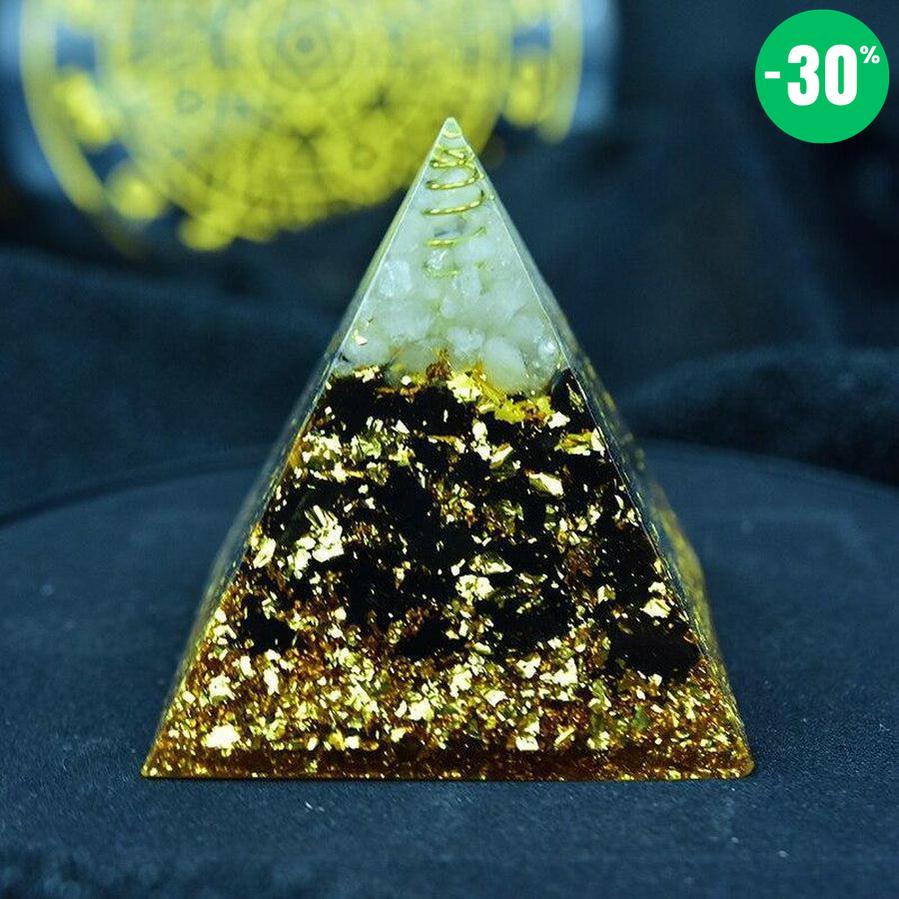 Orgonite Obsidienne, pyramide de protection