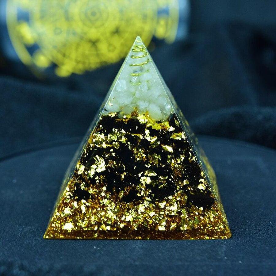 Orgonite Obsidienne, pyramide de protection