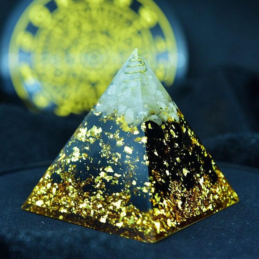 Orgonite Obsidienne, pyramide de protection