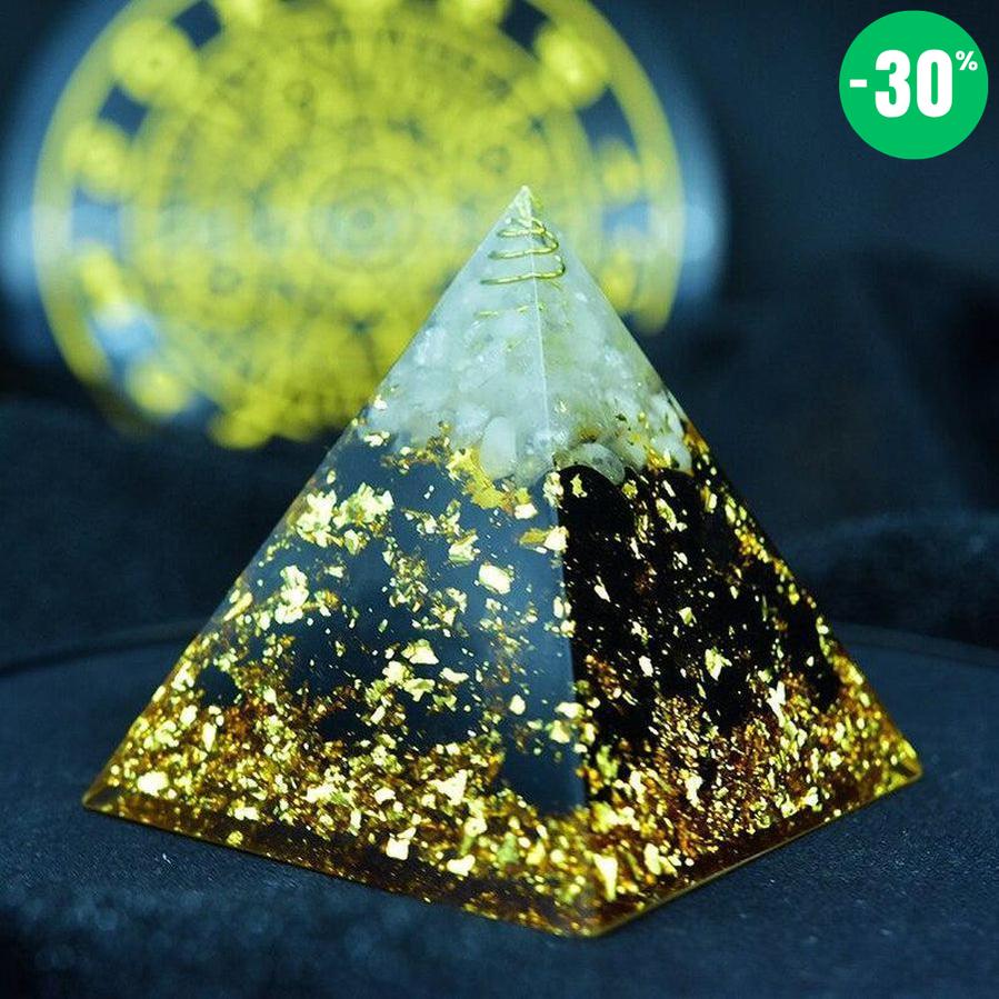 Orgonite Obsidienne, pyramide de protection
