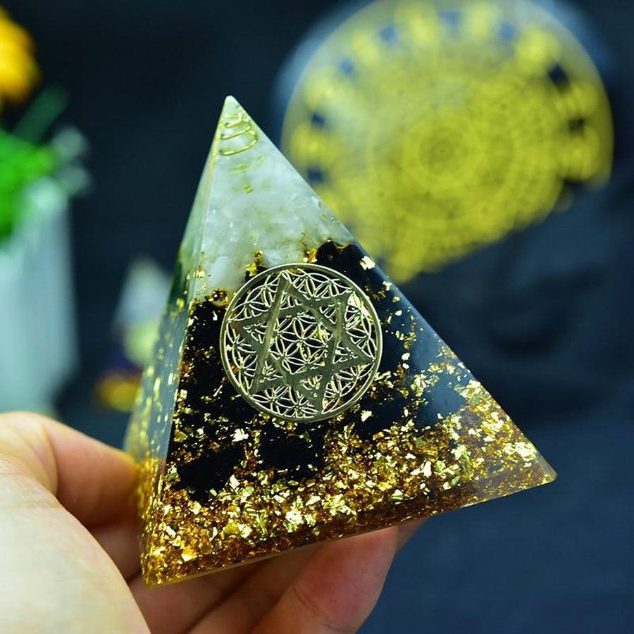 Orgonite Obsidienne, pyramide de protection