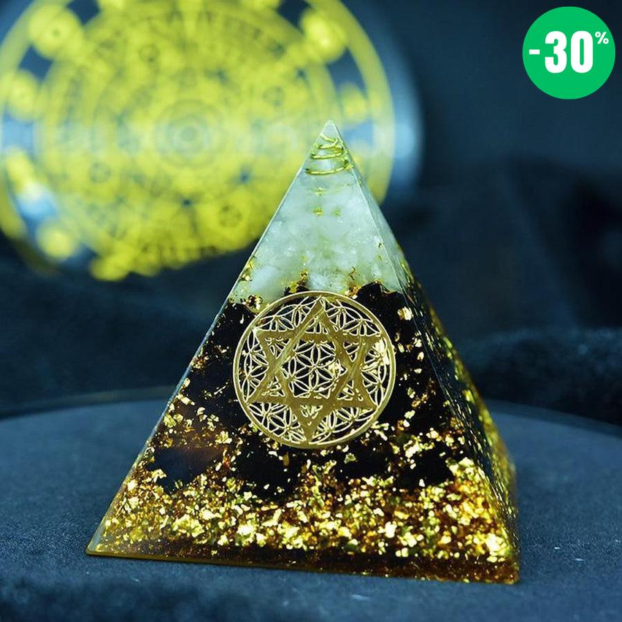 Orgonite Obsidienne, pyramide de protection
