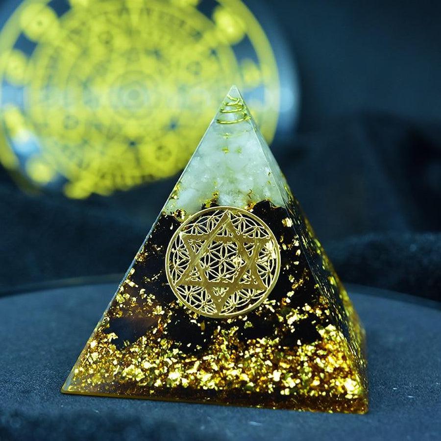 Orgonite Obsidienne, pyramide de protection