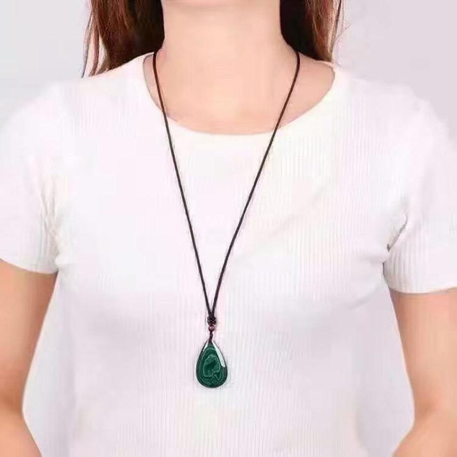 Pendentif «anti-douleur» en Malachite