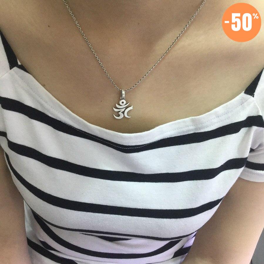 Pendentif « Aum » en argent Sterling 925