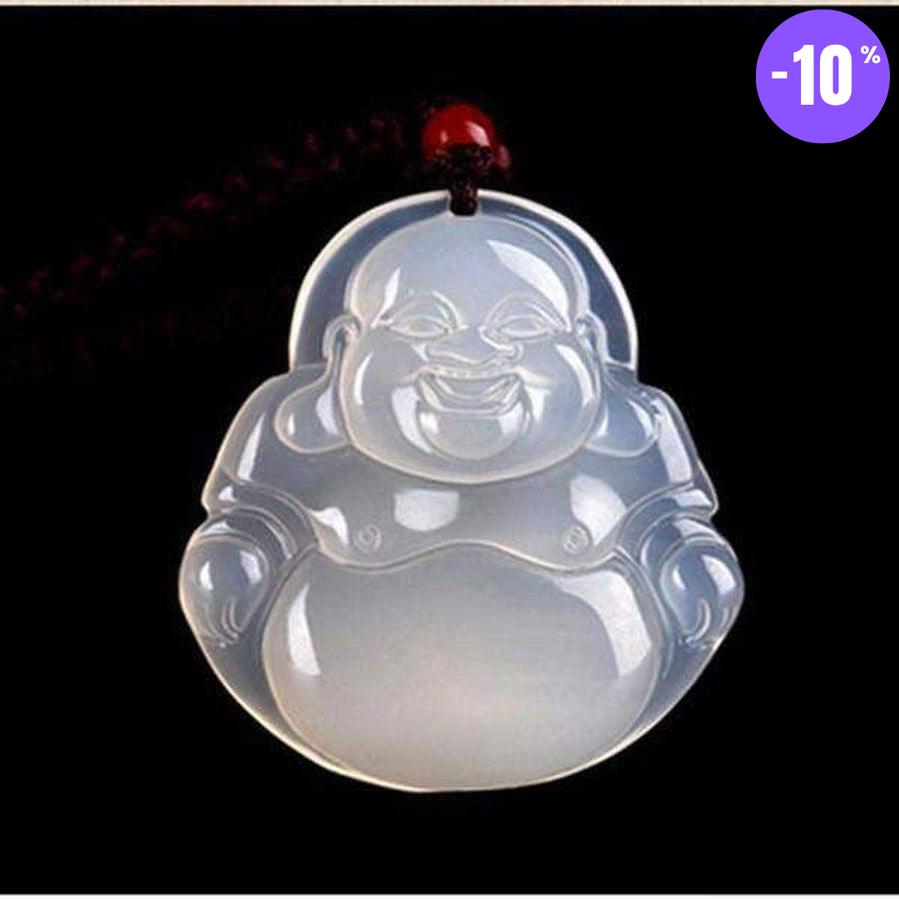 Pendentif Bouddha en jade blanc
