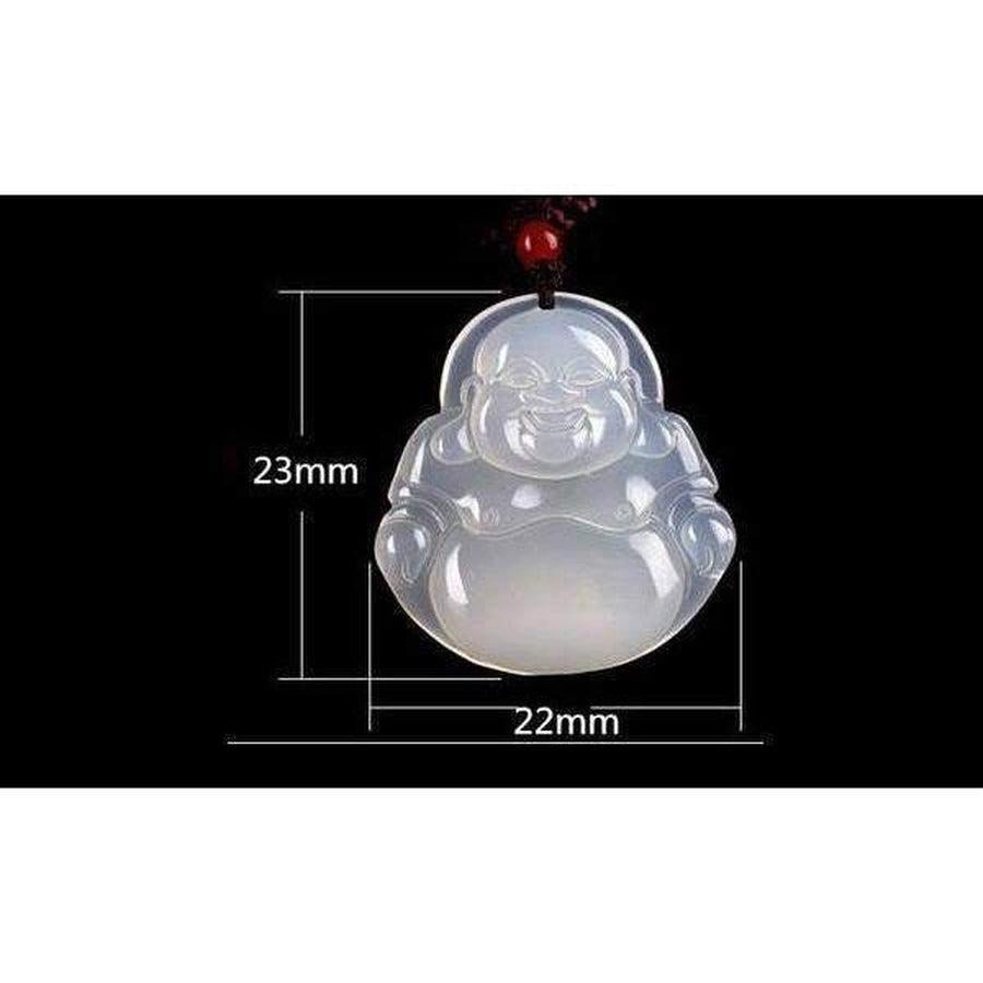 Pendentif Bouddha en jade blanc