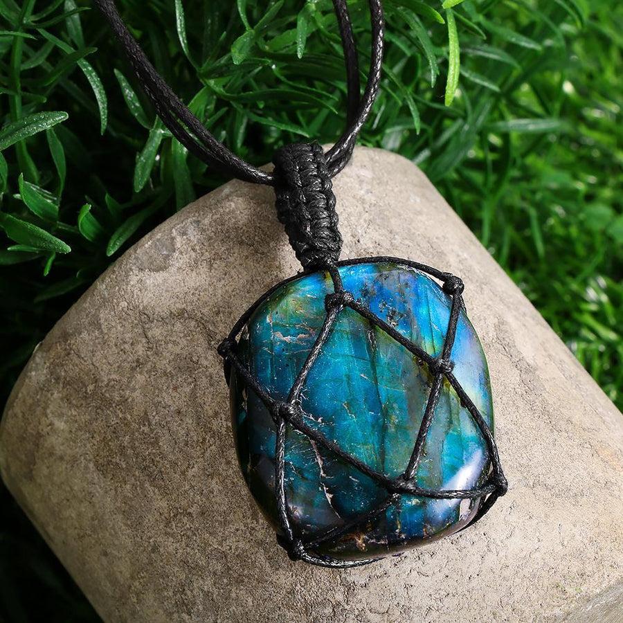 Pendentif de protection en labradorite