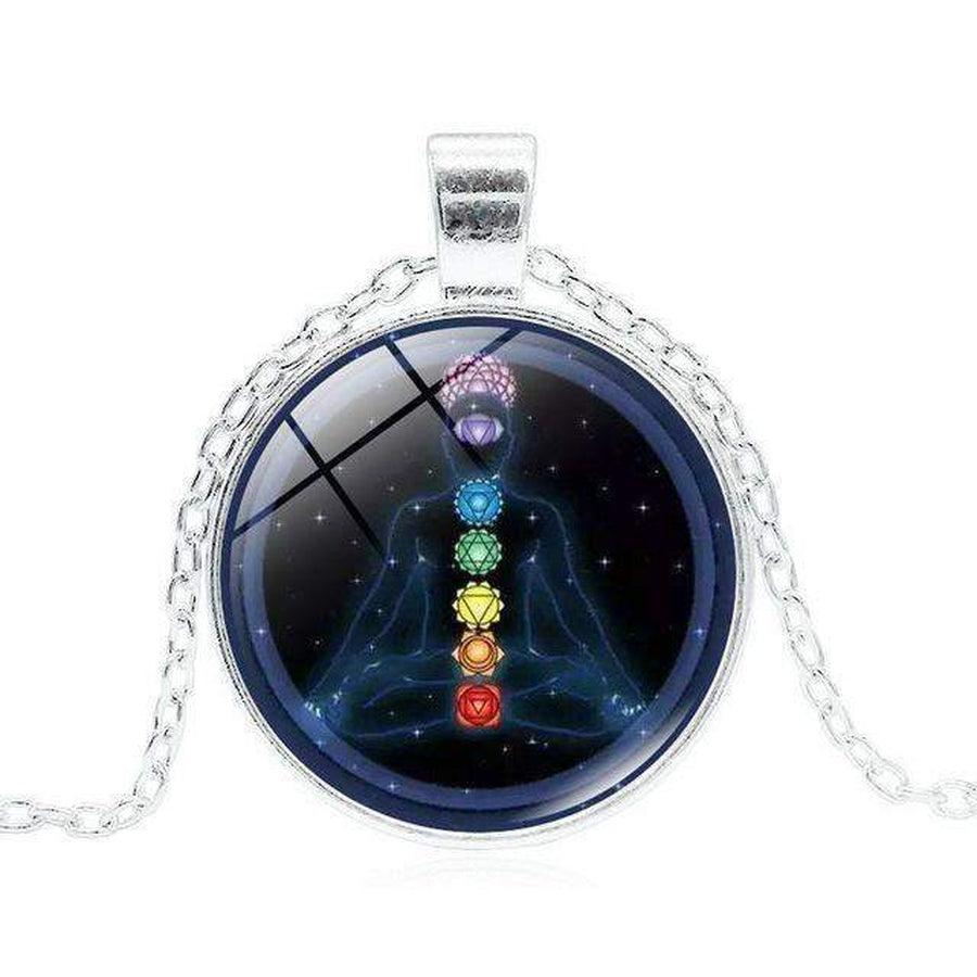 Pendentif des 7 Chakras en verre