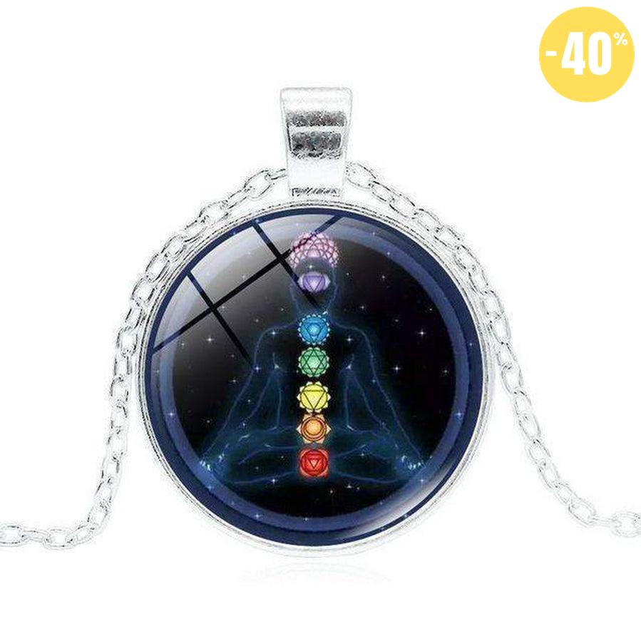 Pendentif des 7 Chakras en verre