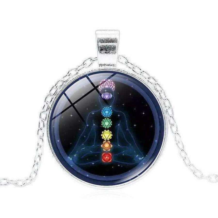 Pendentif des 7 Chakras en verre