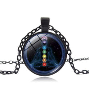 Pendentif des 7 Chakras en verre