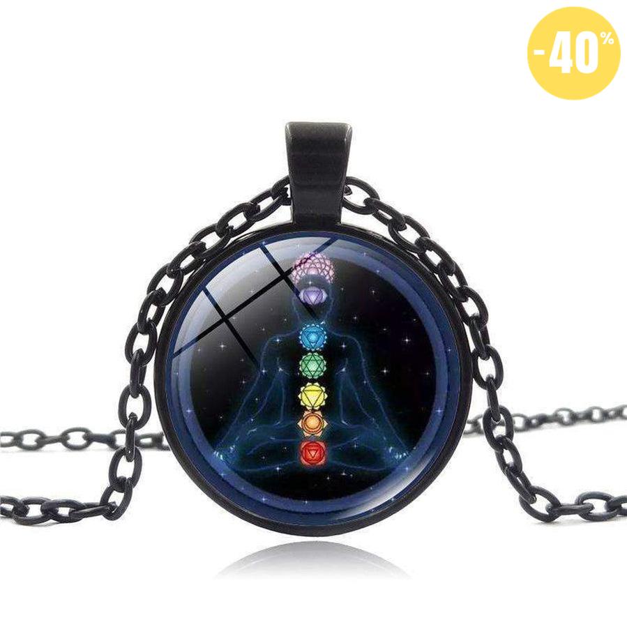 Pendentif des 7 Chakras en verre