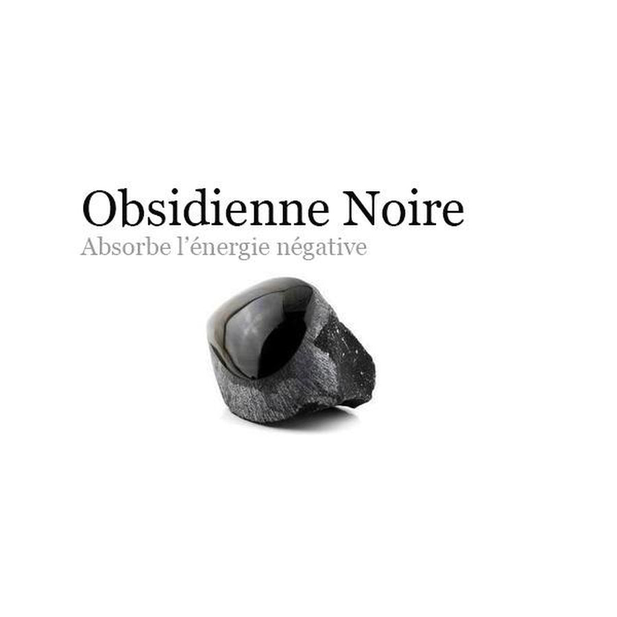 Pendentif etoile de david en obsidienne noire