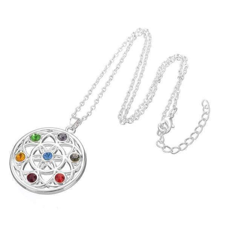 Pendentif fleur de vie des 7 Chakras