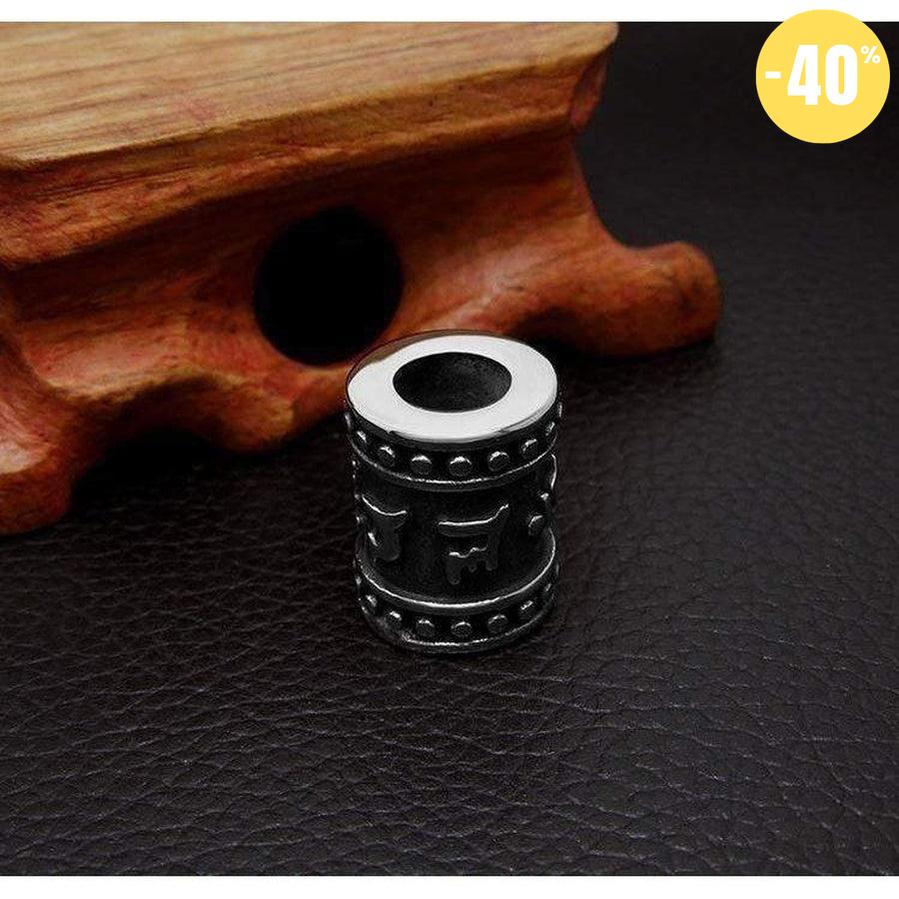 Pendentif om mani padme hum en métal précieux : titane