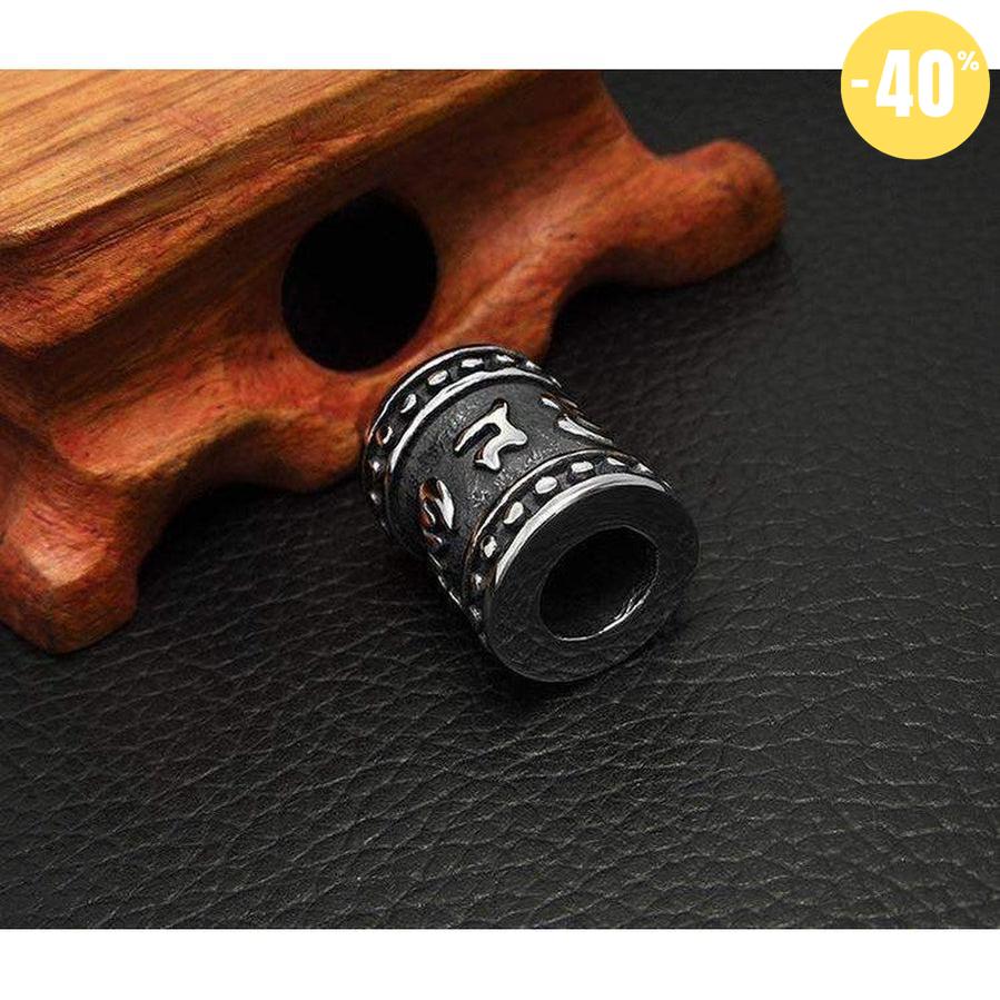 Pendentif om mani padme hum en métal précieux : titane