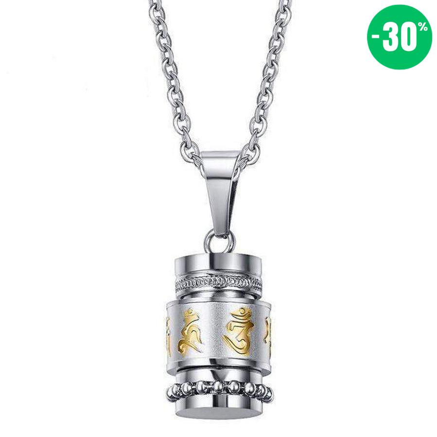 Pendentif «réalisation de voeux» Om Mani Padme Hum