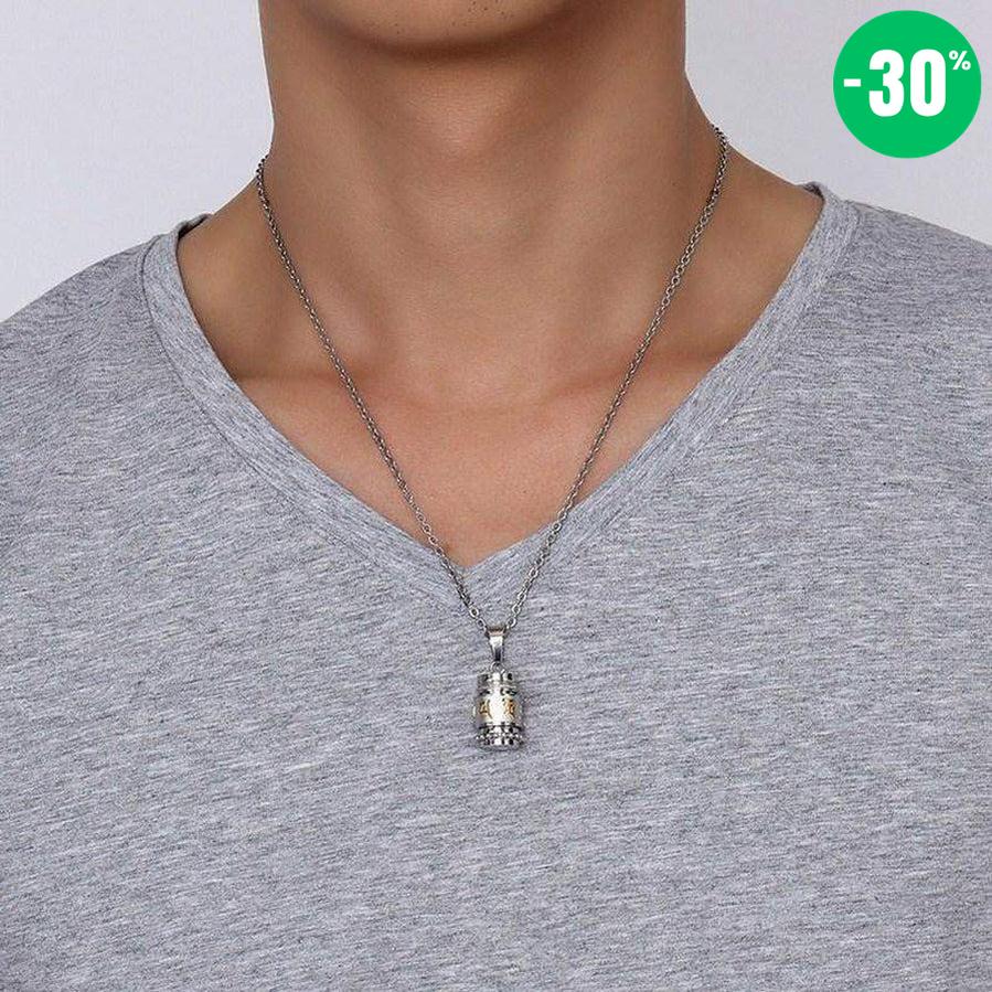 Pendentif «réalisation de voeux» Om Mani Padme Hum