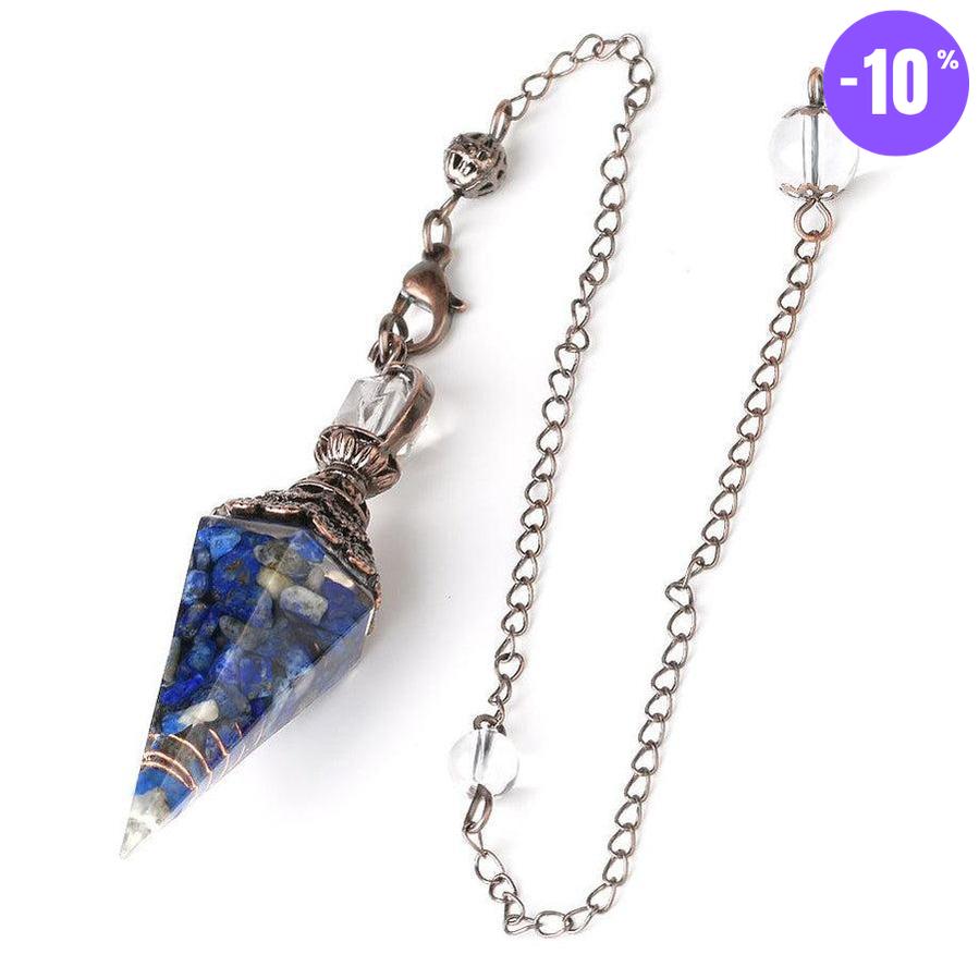 Pendule en lapis lazuli de forme conique