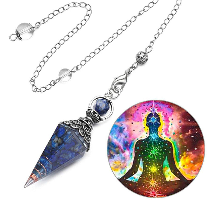 Pendule en lapis lazuli de forme conique