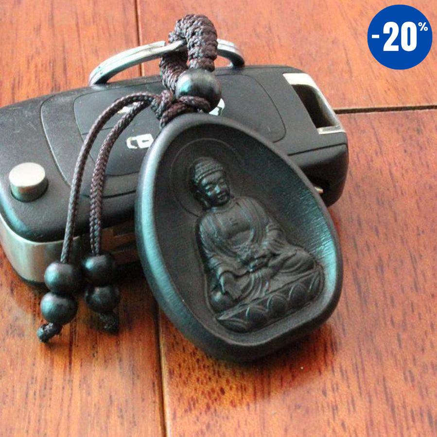 Porte clés Amitabha Bouddha noir