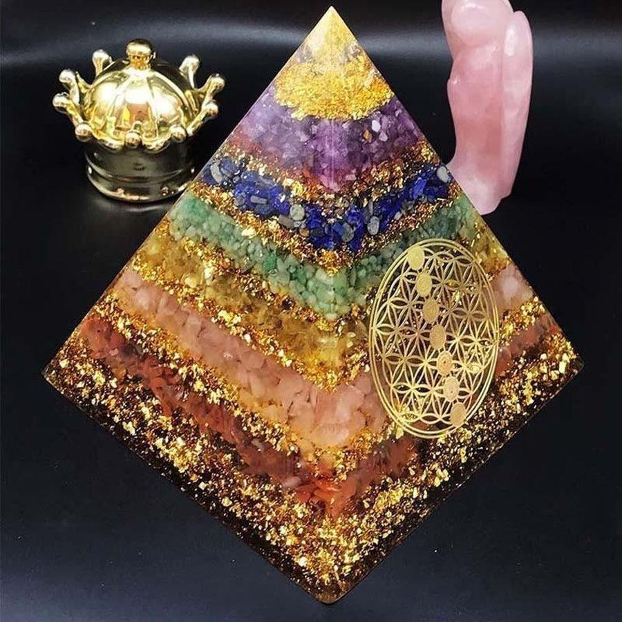 Pyramide d’Orgonite des 7 chakras