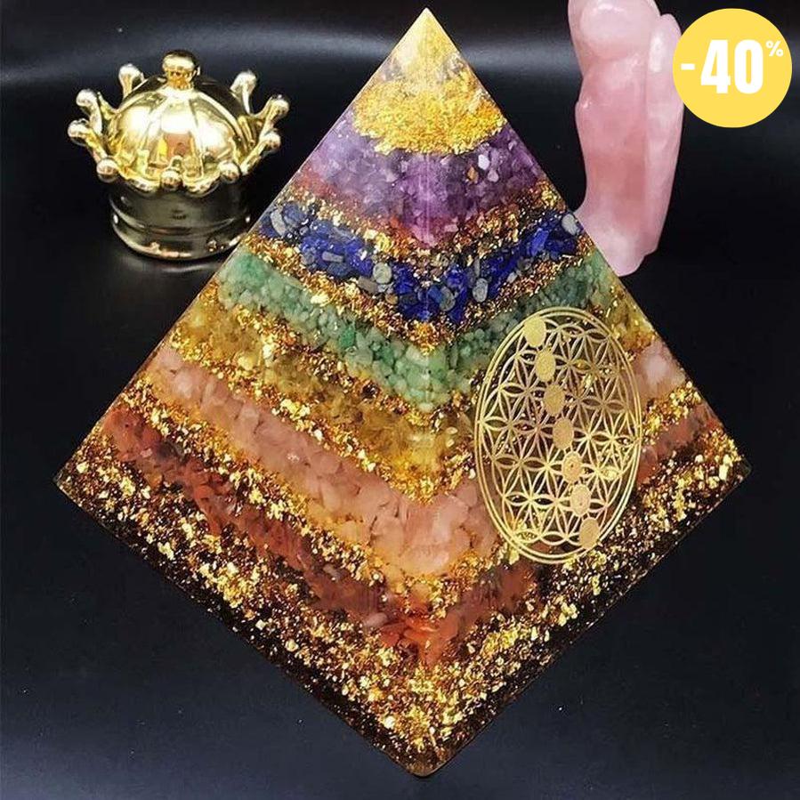 Pyramide d’Orgonite des 7 chakras