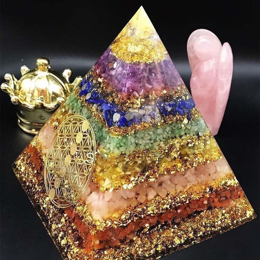 Pyramide d’Orgonite des 7 chakras