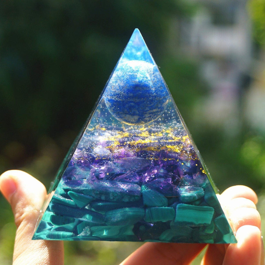 Mlysnd Pyramide Orgonite, Cristal Pierre de Protection Puissante