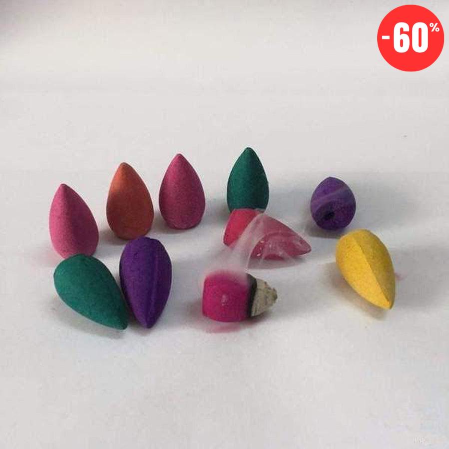 Sachet de 70 cônes d'encens à refoulement - 21 parfums au choix