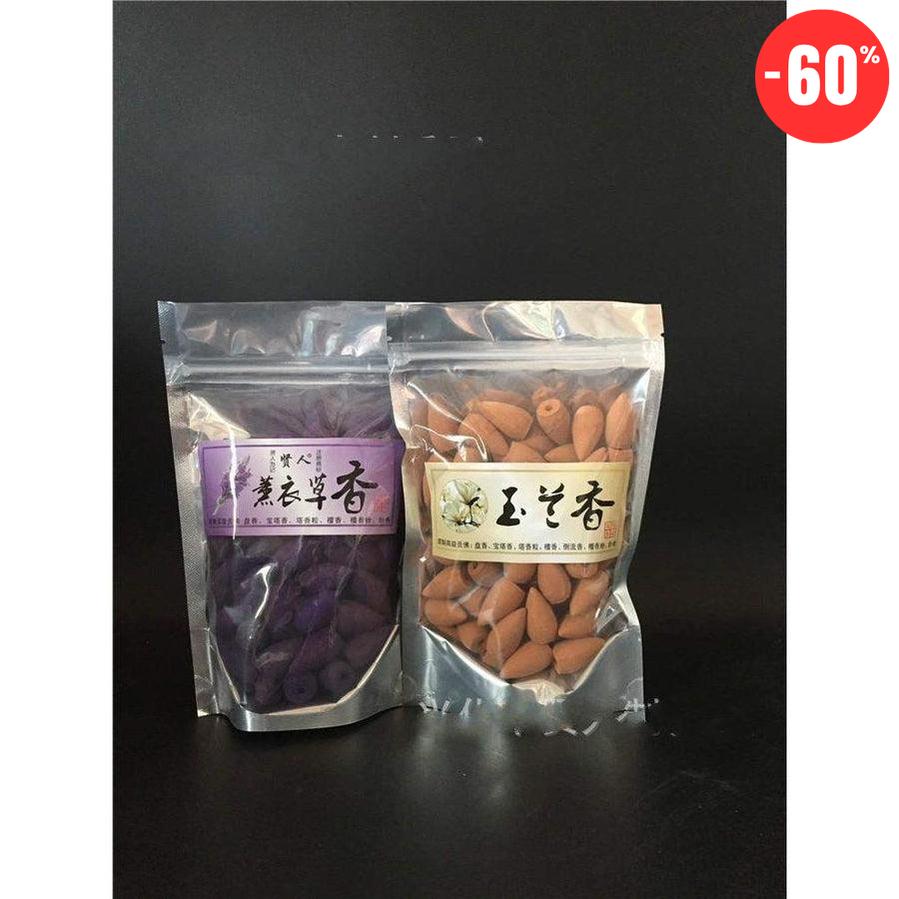 Sachet de 70 cônes d'encens à refoulement - 21 parfums au choix