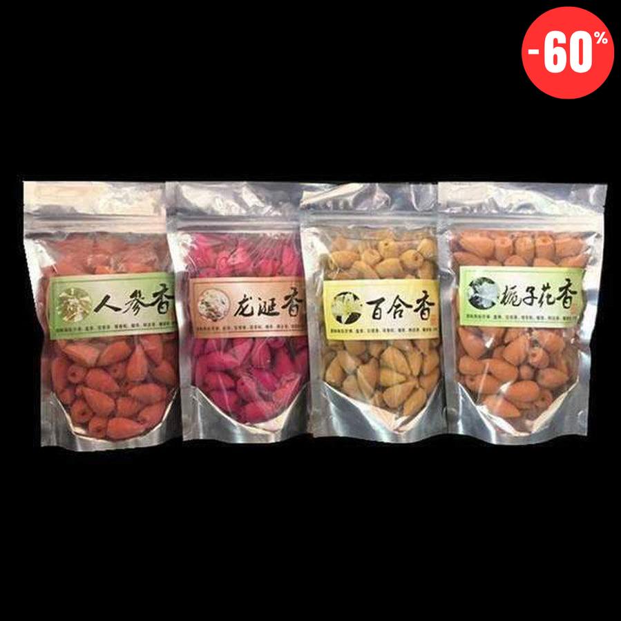 Sachet de 70 cônes d'encens à refoulement - 21 parfums au choix