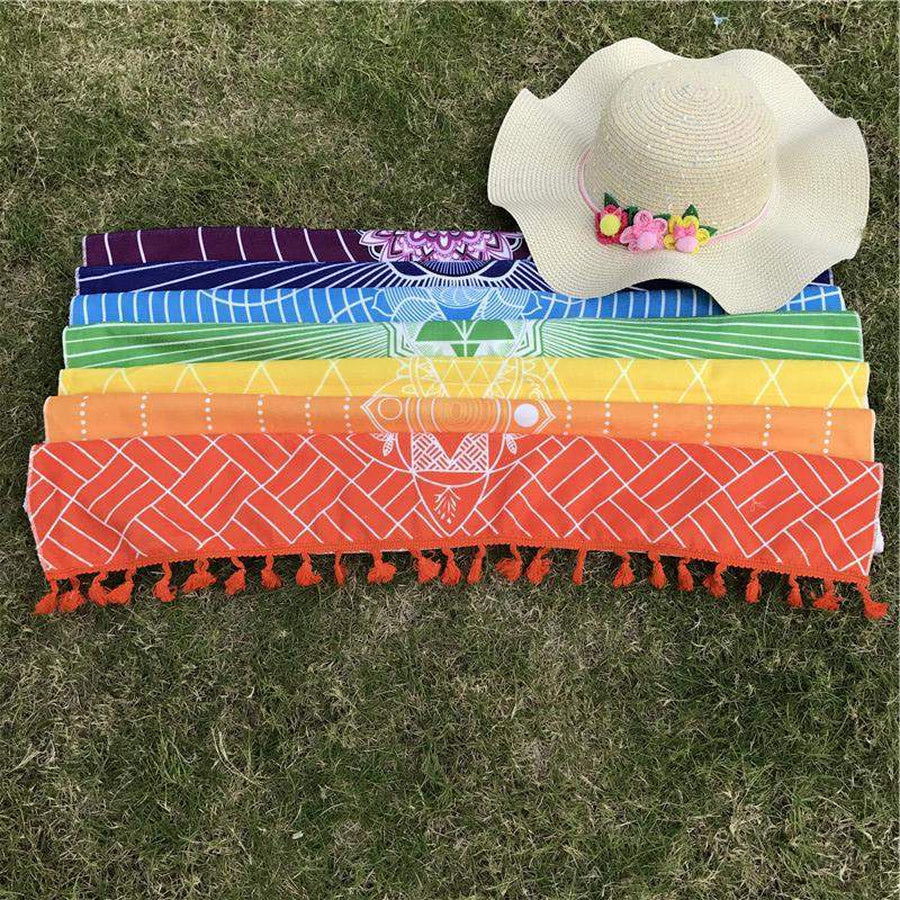 Serviette de plage des 7 Chakras